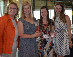 Kim Lawson, far right, with the CFTC team at a summer 2014 donor appreciation event. L to R: President & CEO, Debra Kerby; Amy Leblanc, Grant & Proposals Writer; Bonnie McKeown, Senior Community Engagement Officer, and Kim - volunteer and co-President of the Carleton University CFTC Club.